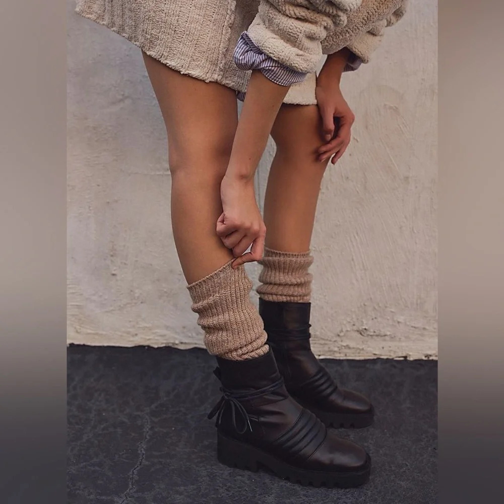Free People Tori Padded Moto Boots - Black - Picture 12 of 13